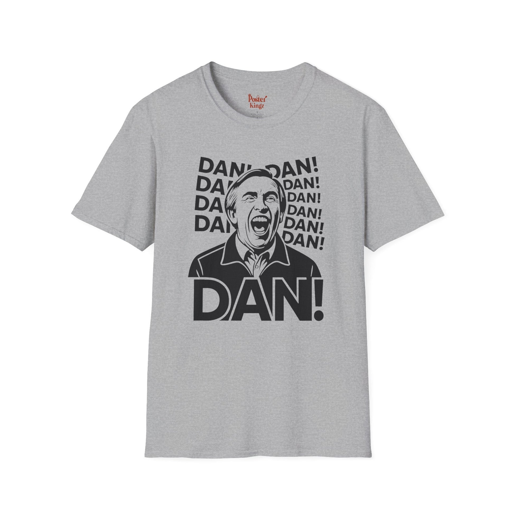 Black t-shirt with Alan Partridge DAN! TV Comedy Parody