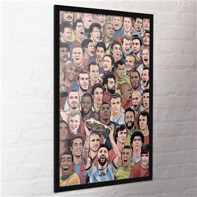 Framed Football Legends Collage Maxi poster