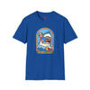 Black t-shirt with Stay Positive Dark Humour Shark