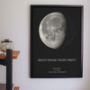 Lifestyle - Personalised Moon Phase Print hanging on a living room wall