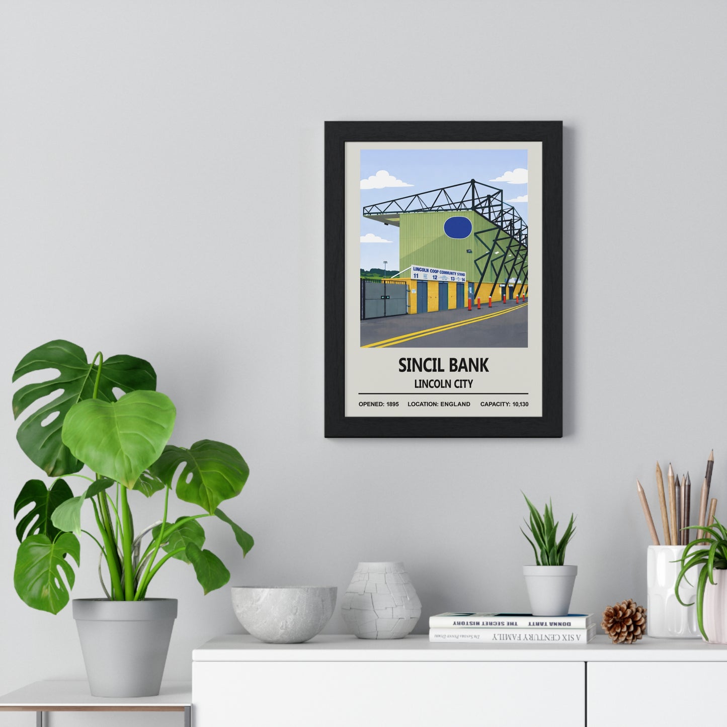 Sincil Bank Stadium Lincoln City football poster print