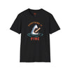 Black t-shirt with Everything Is Fine Dark Humour Shark