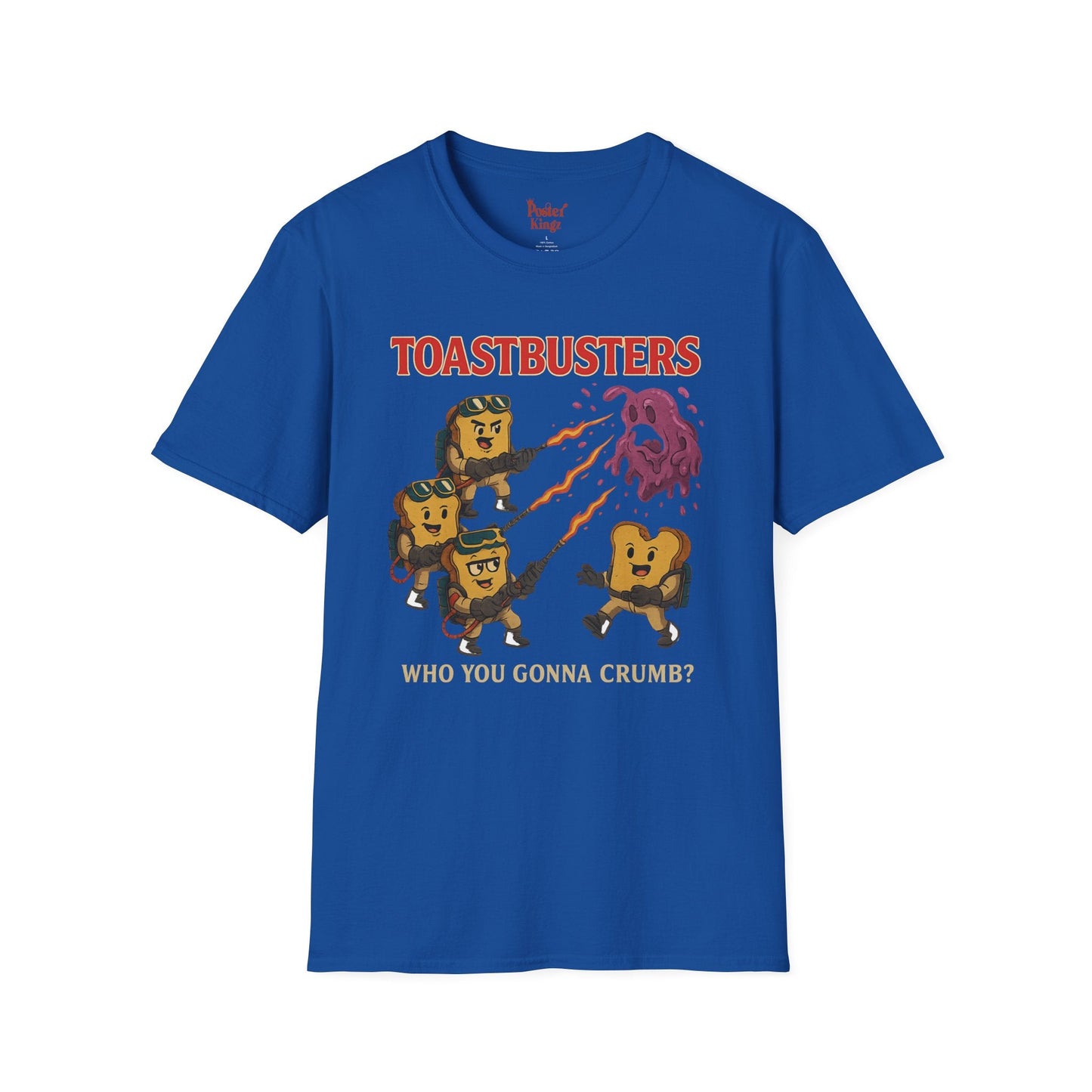 White t-shirt with Toastbusters Ghostbusters Parody
