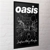 Close-up of Oasis Definitely Maybe line art illustration print on poster