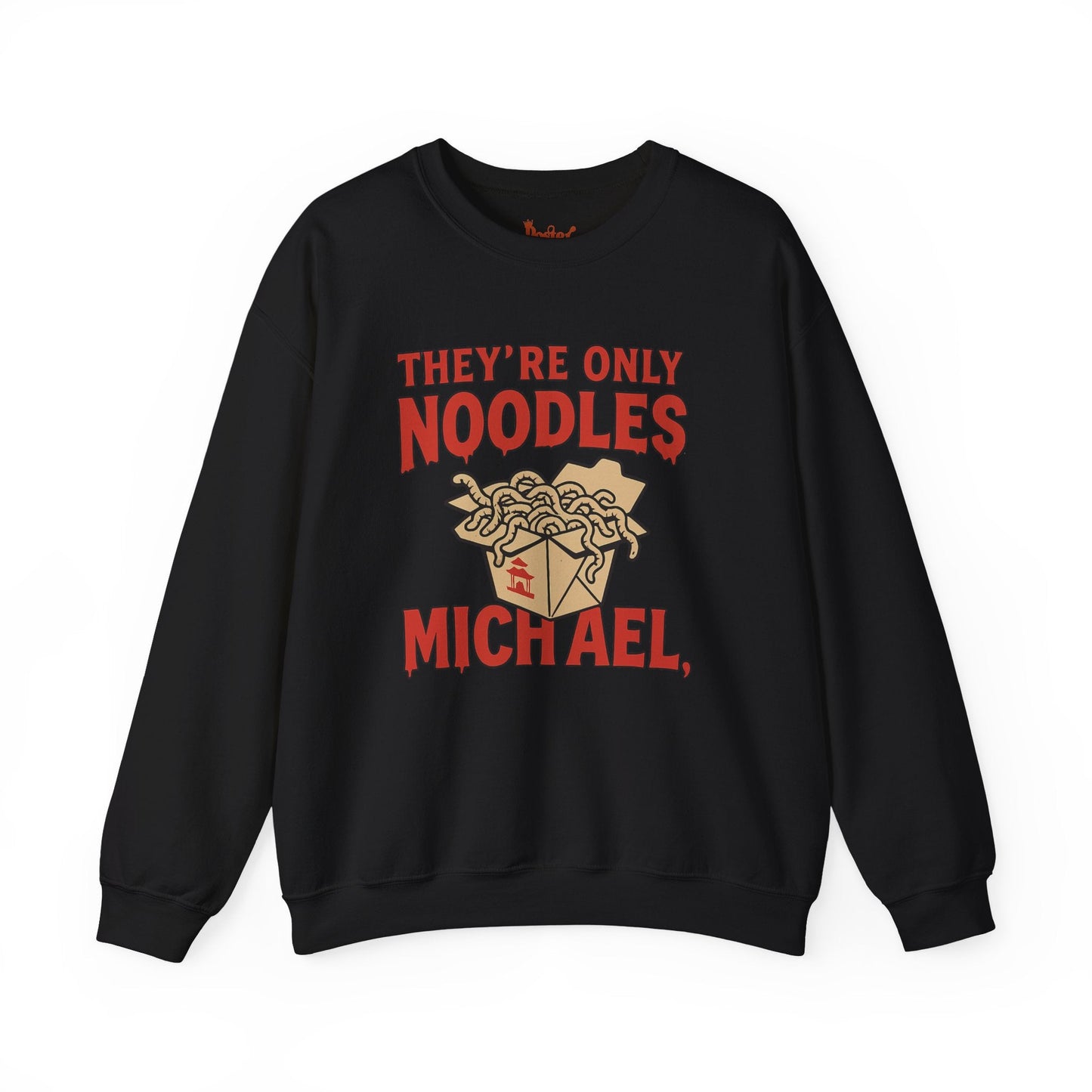 Ash t-shirt with They're Only Noodles Michael Sweatshirt Horror Movie Parody