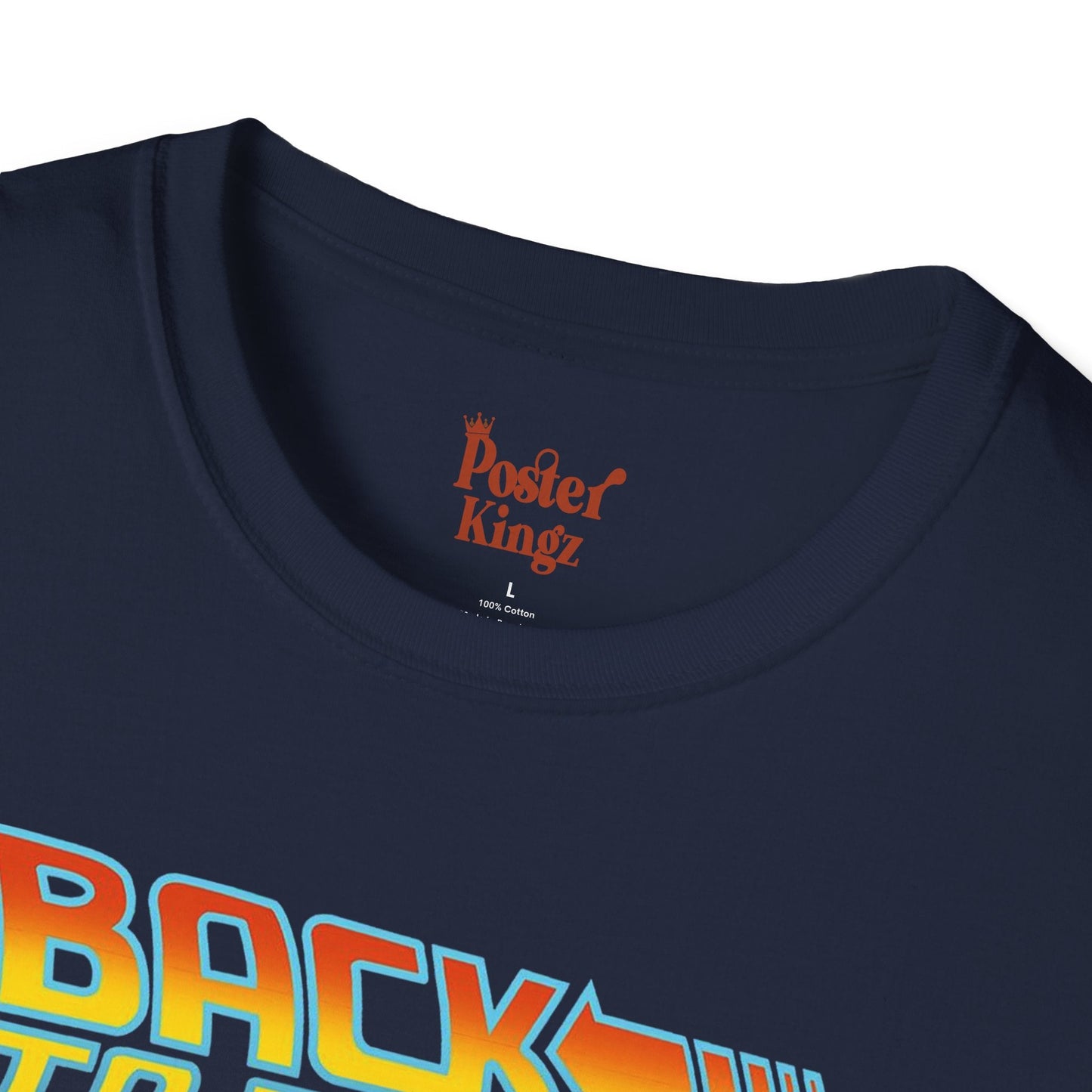 Navy t-shirt with Back to the Past Ctrl Z Tech Programmer Parody