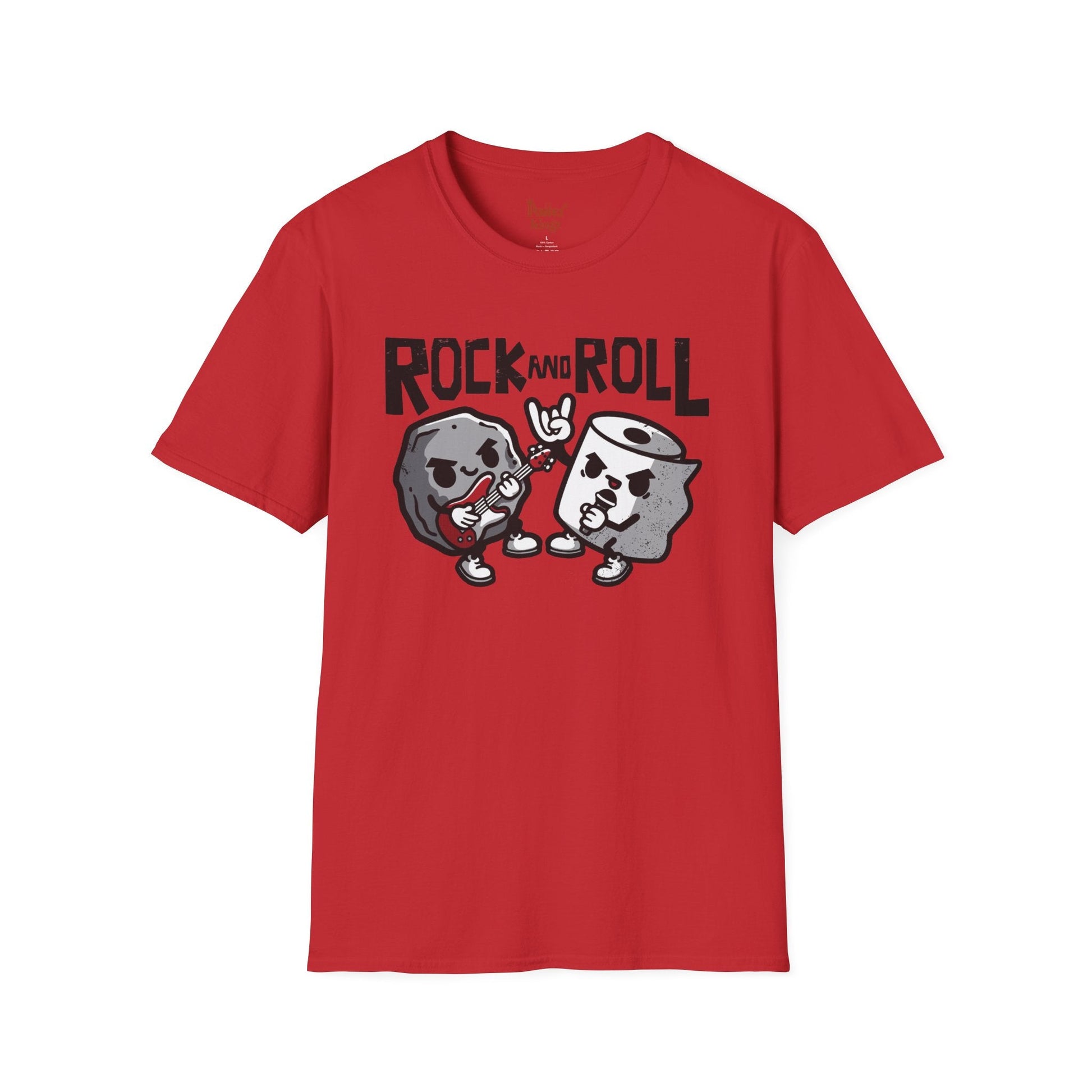 Grey t-shirt with Rock and Roll Music Pun