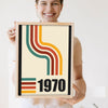 Lifestyle - The Year You Were Born Print held by a smiling woman