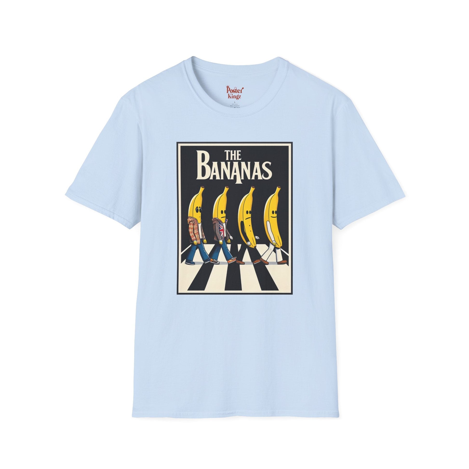 White t-shirt with The Bananas Music Parody