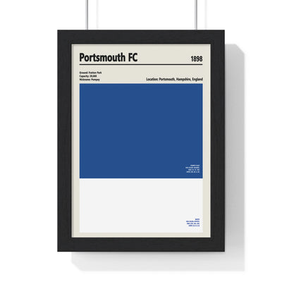 Portsmouth FC colour swatch print in Pompey blue and white