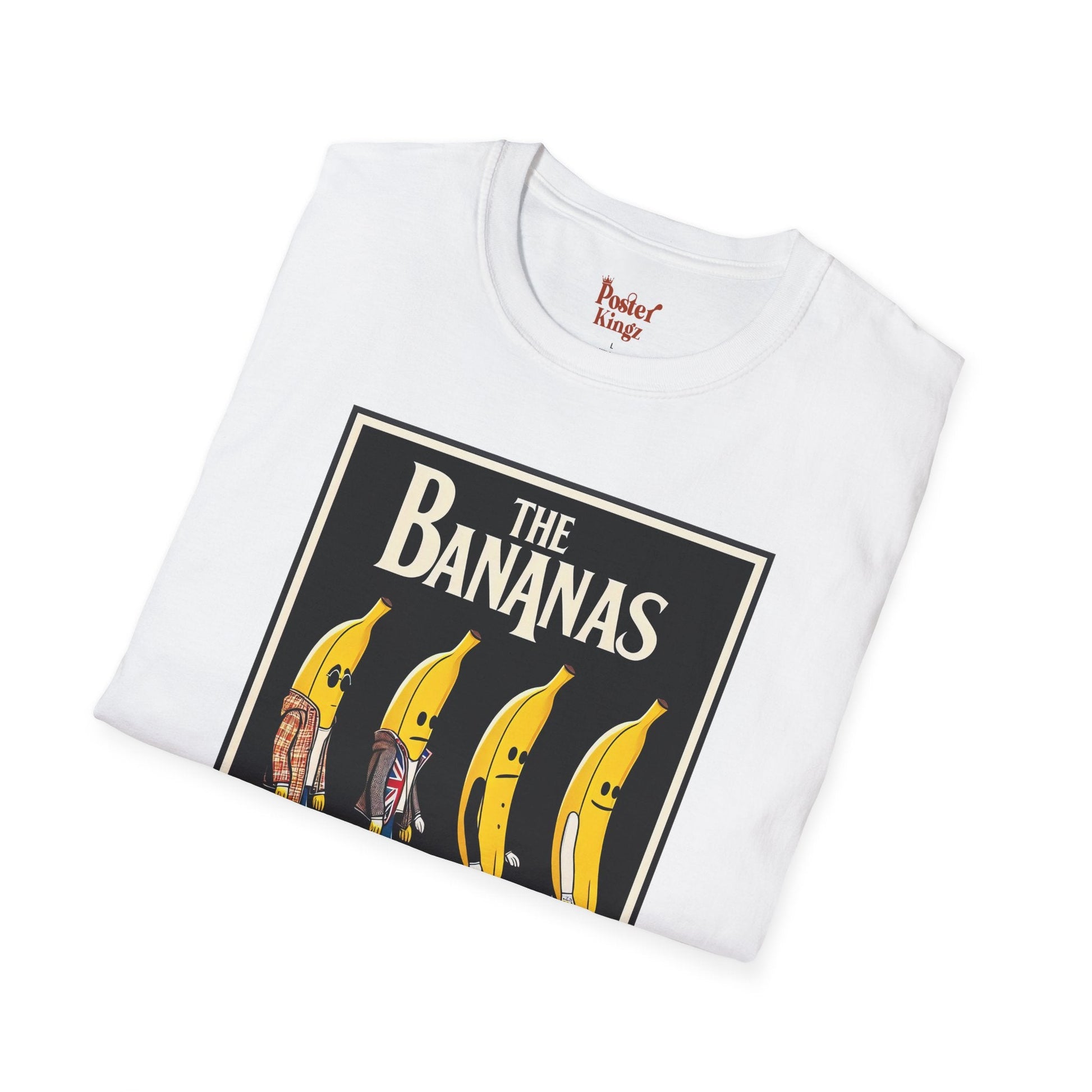 White t-shirt with The Bananas Music Parody