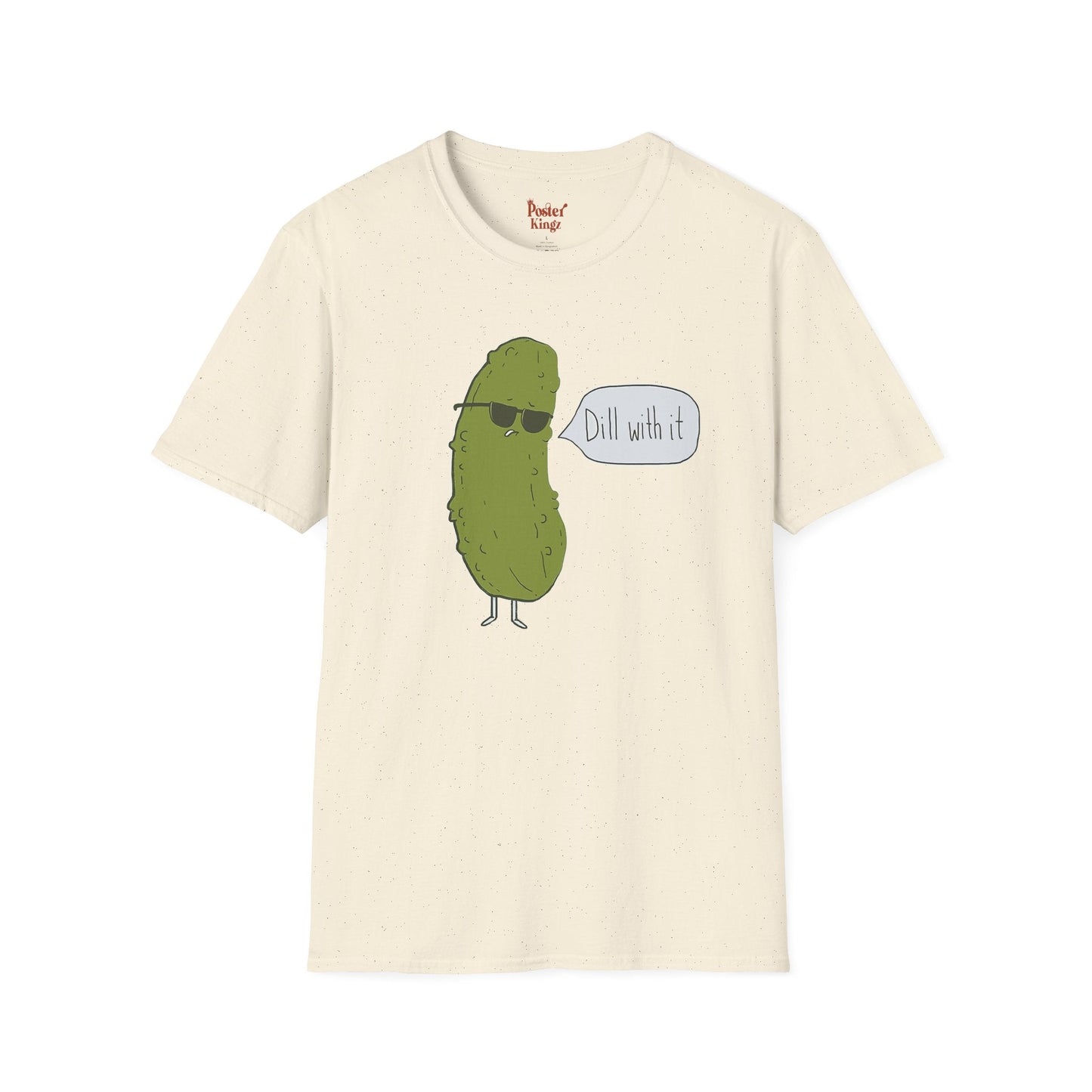 Light Blue t-shirt with Dill With It Pickle Pun