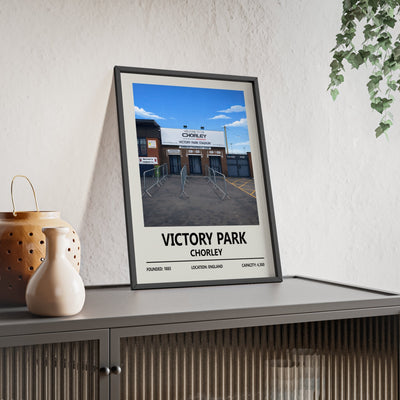 Framed Victory Park Stadium Print - Chorley FC Football Ground poster