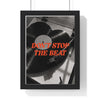 04 Vinyl Records poster framed in black wood frame