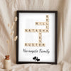 Lifestyle - Personalised Family Name Scrabble Print leaning in a frame with dried flowers