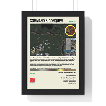 Command and Conquer PC 1995 - Video Game Info minimalist Poster