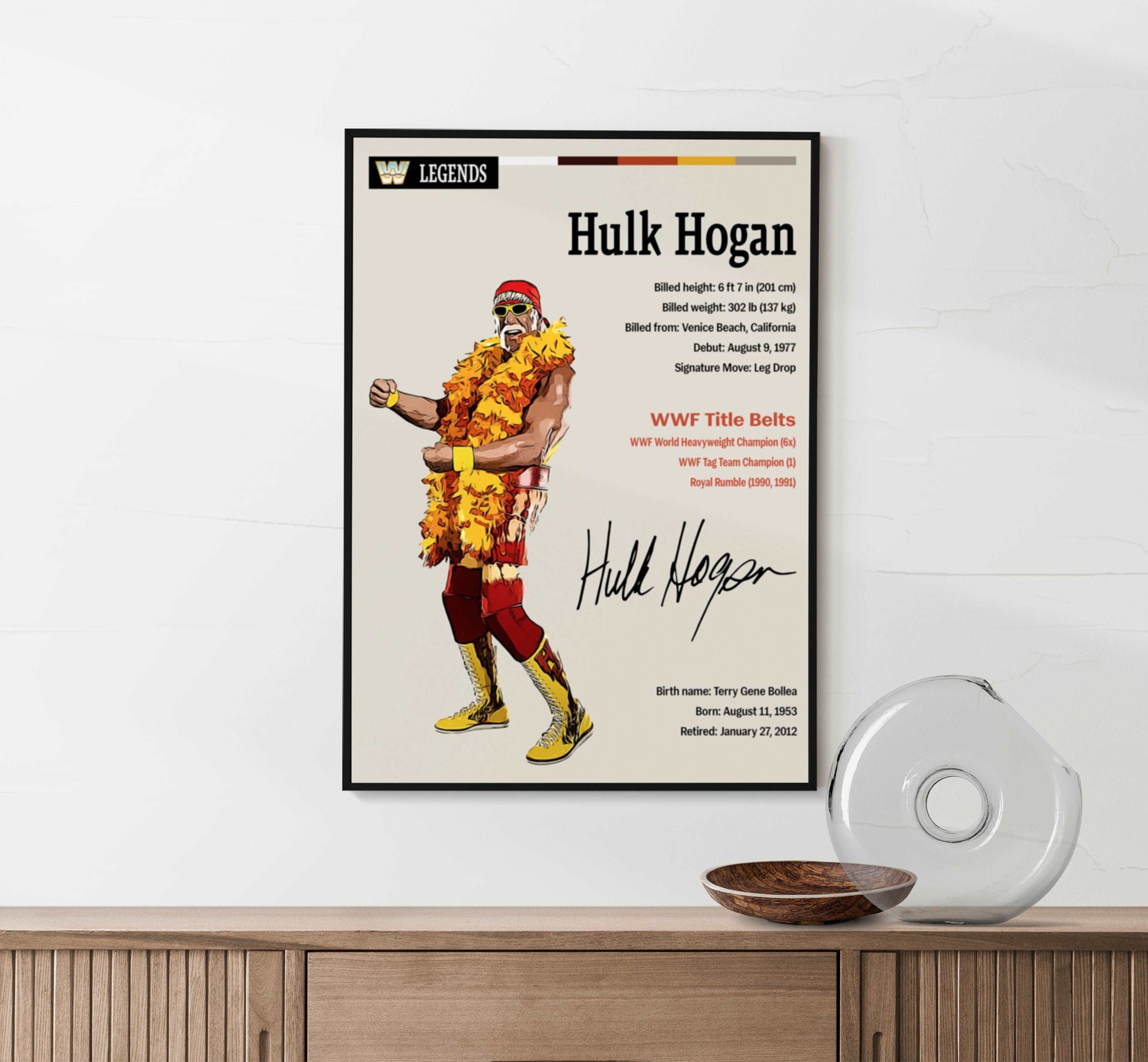 Hulk Hogan Wrestling Poster