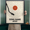 Lifestyle - Personalised Song Lyrics Vinyl Record Print held up in a bright room