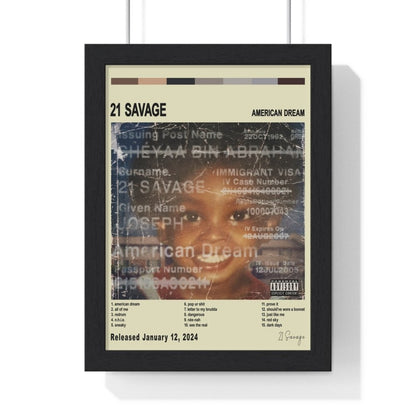 21 savage - Album Cover Poster - Poster Kingz