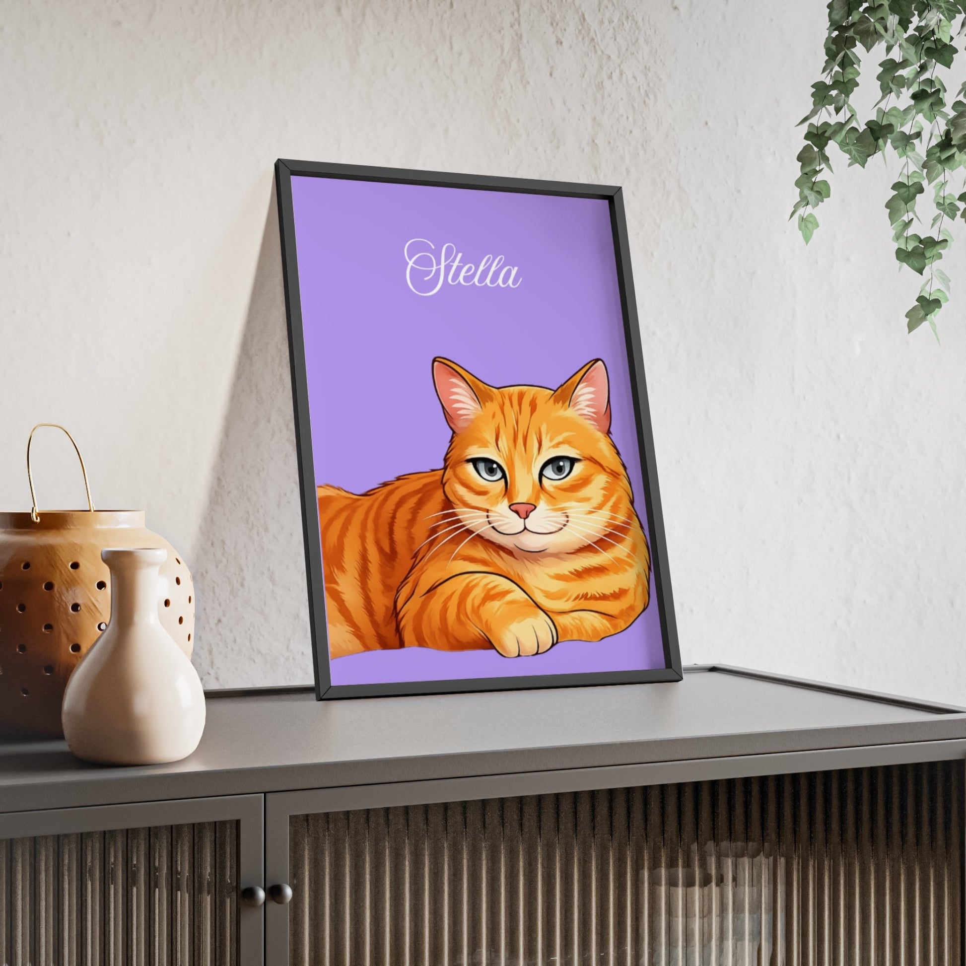 Personalised Pet Portrait Print Gift | Cartoon Cat or Dog Art poster wall art print UK home decor