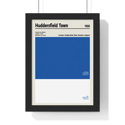Huddersfield Town colour swatch print blue and white wall art
