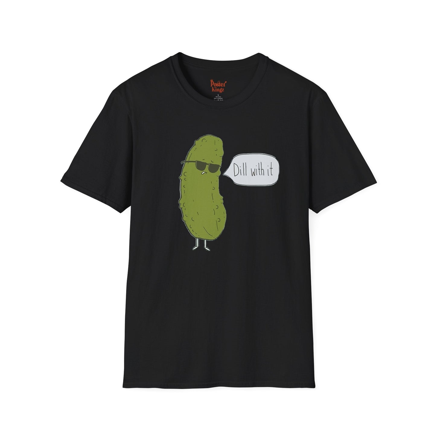 Green t-shirt with Dill With It Pickle Pun