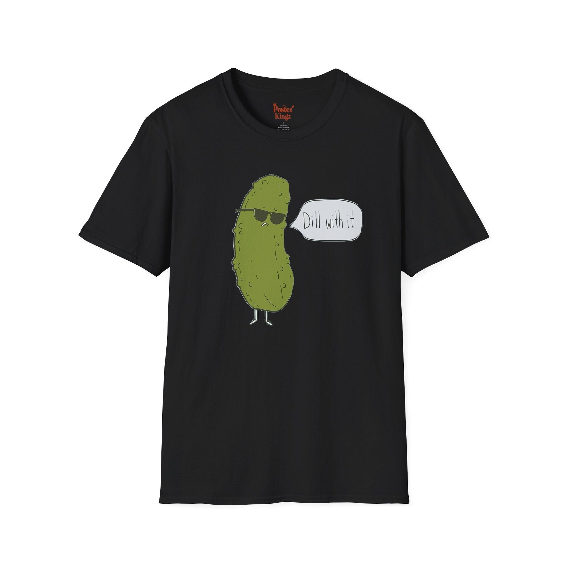 Green t-shirt with Dill With It Pickle Pun