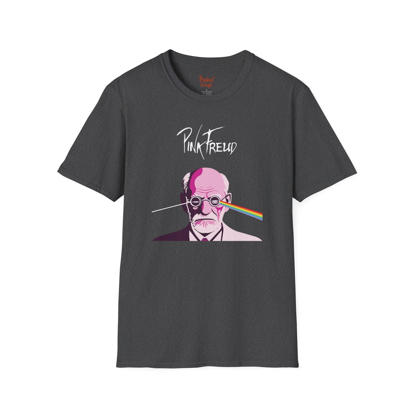 Navy t-shirt with Pink Freud Parody Pink Floyd