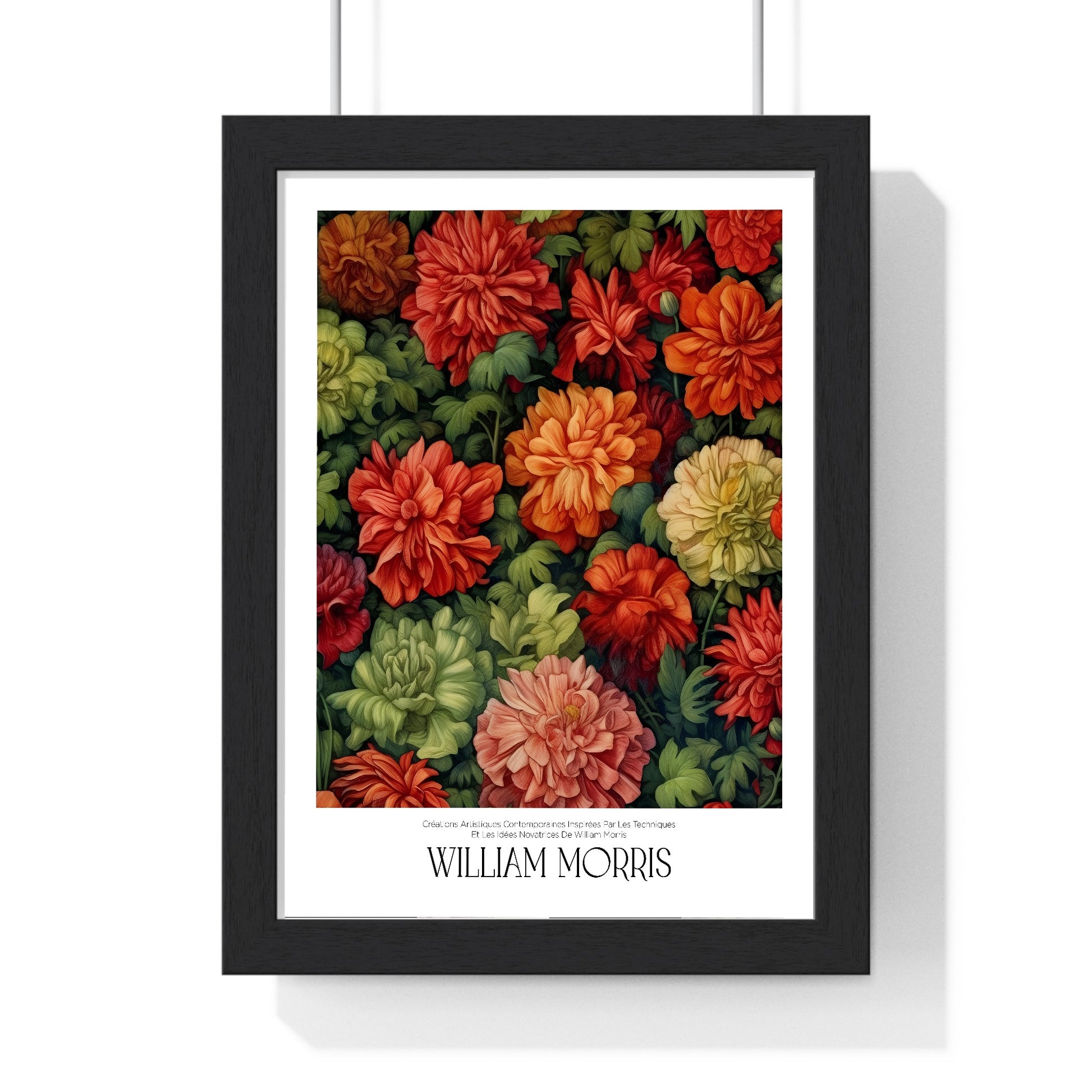 11x14-15 poster framed in black wood frame with perspex front