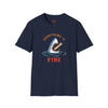 Black t-shirt with Everything Is Fine Dark Humour Shark