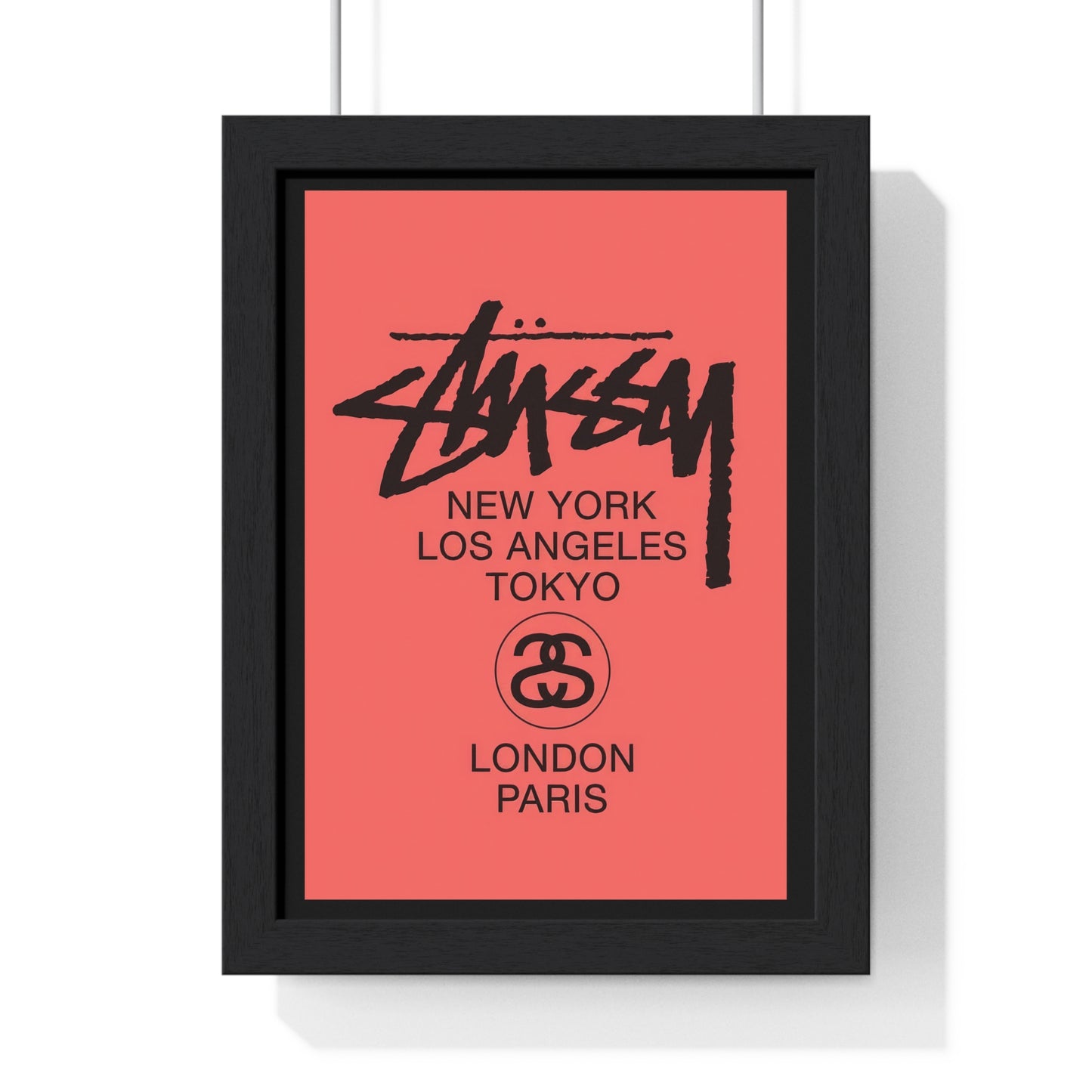 Stussy Brand Cities Pink Poster