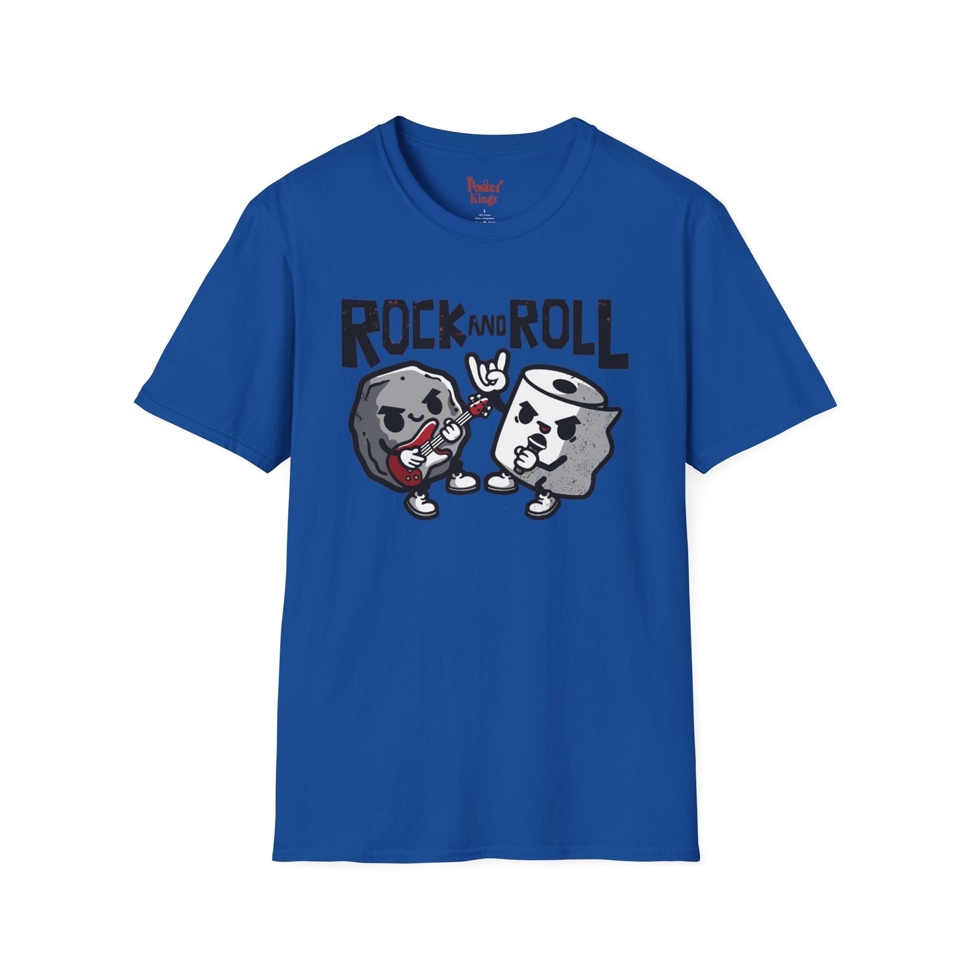 Black t-shirt with Rock and Roll Music Pun