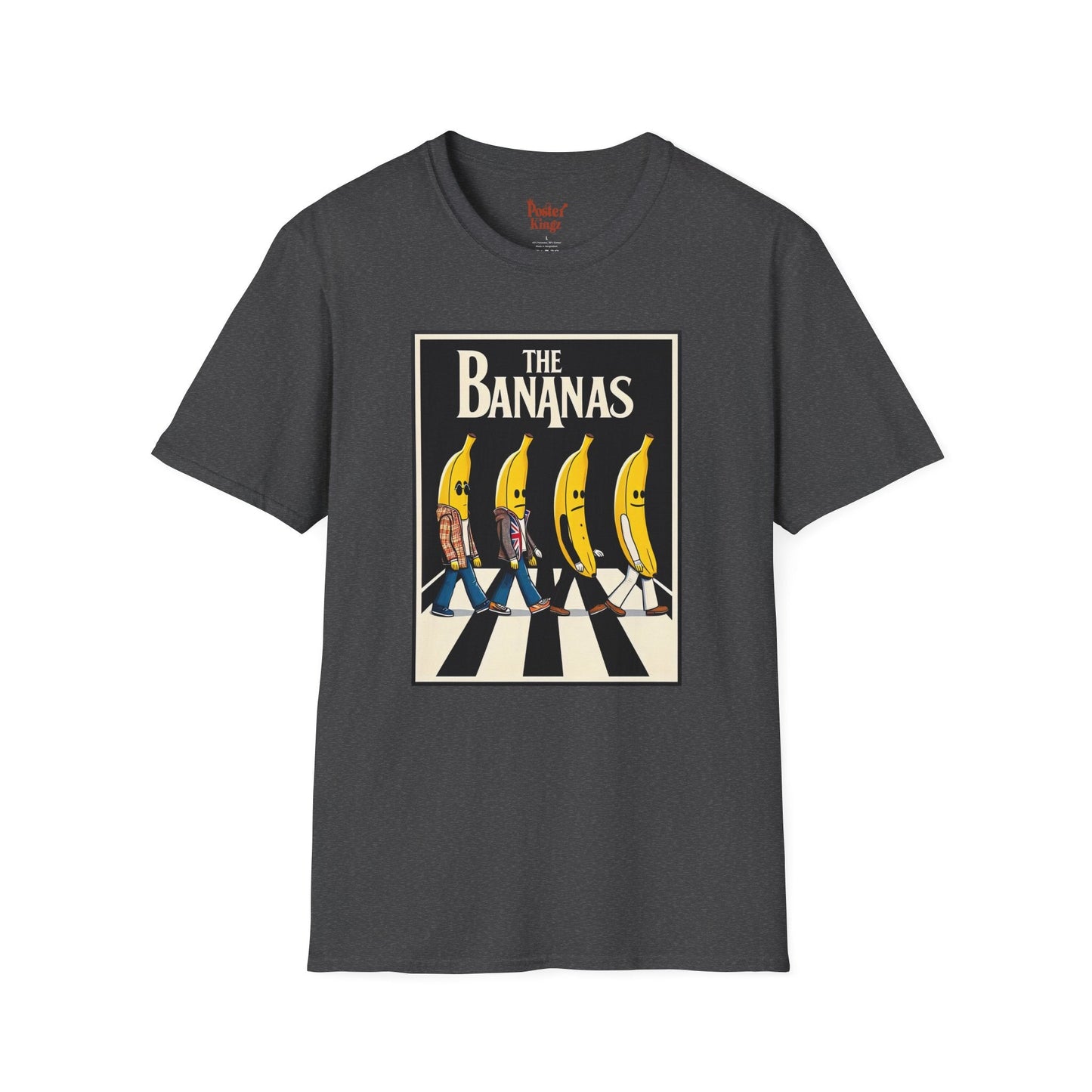 Black t-shirt with The Bananas Music Parody