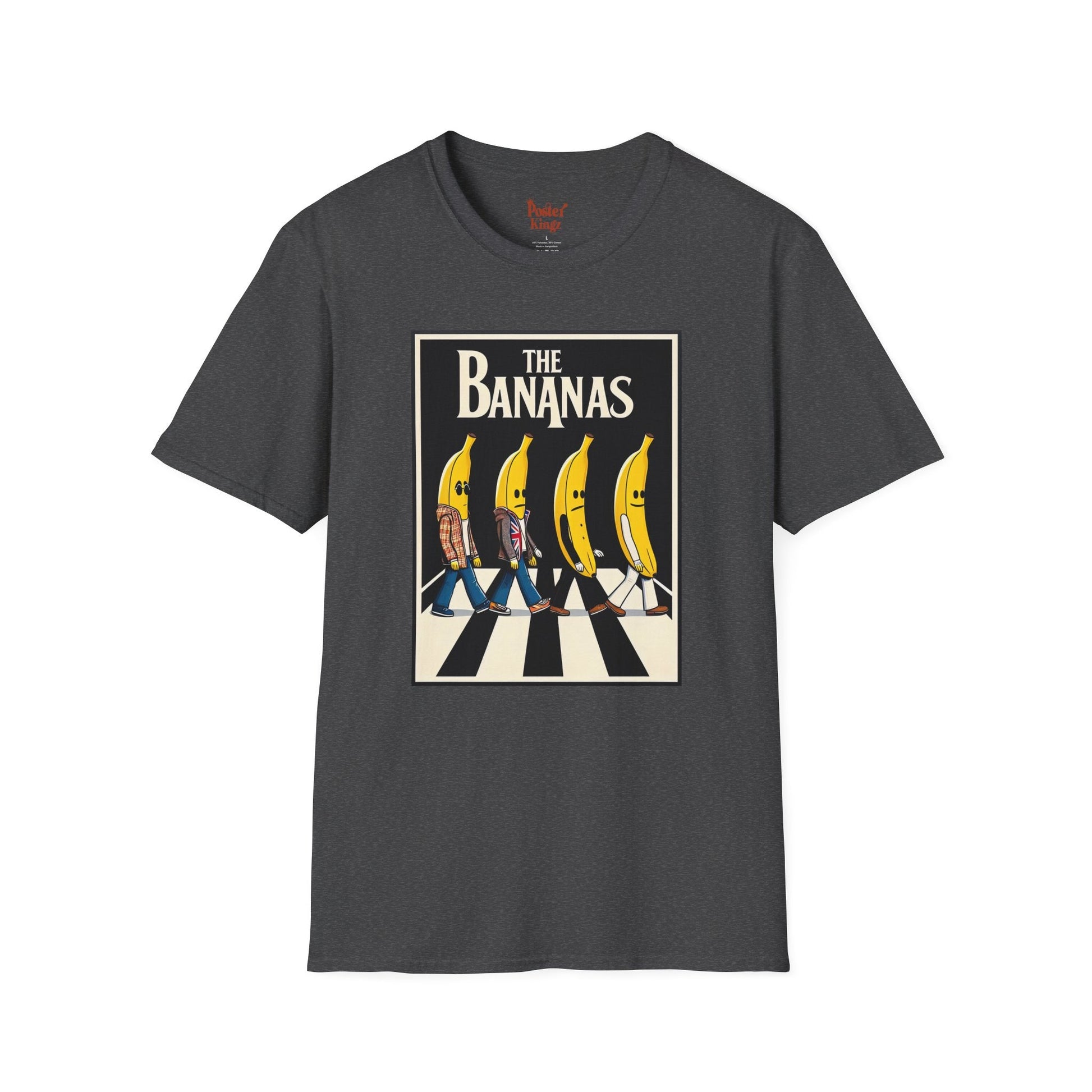 Black t-shirt with The Bananas Music Parody