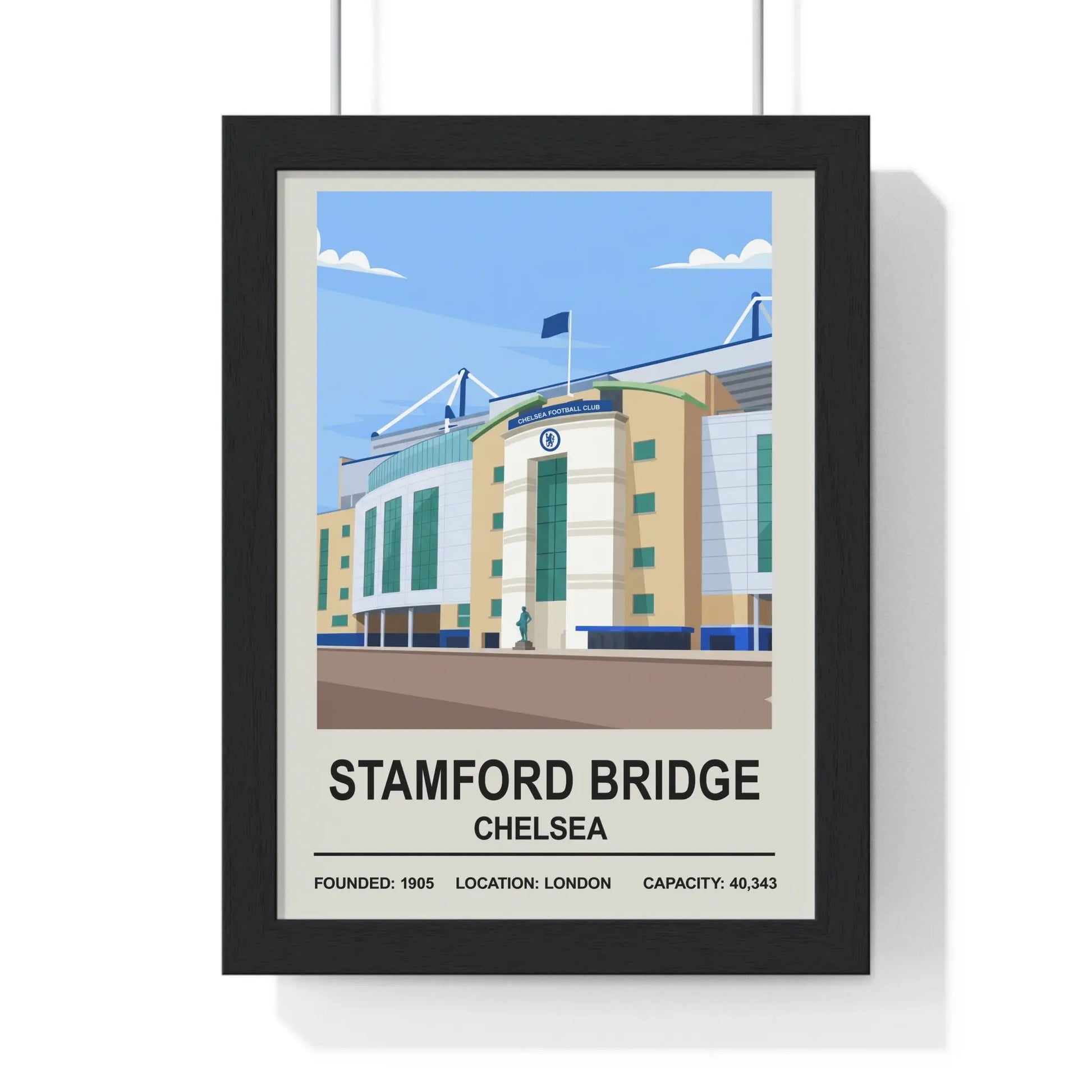 Stamford Bridge stadium poster print wall art