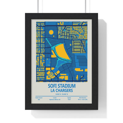 SoFi Stadium LA Chargers stadium map print