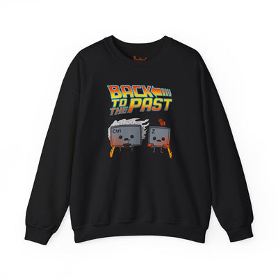 Navy t-shirt with Back to the Past Ctrl Z Sweatshirt Tech Programmer Parody