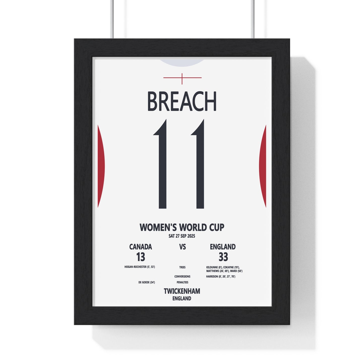 Women’s World Cup 2025 Twickenham Print | England v Canada