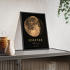 Custom wedding moon phase print with names, date and location