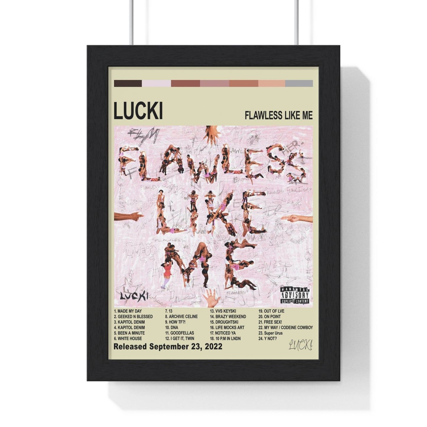 LUCKI - FLAWLESS LIKE ME Album Cover Poster