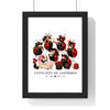 Loveliest of Ladybirds poster in black wood frame with white mount, UK printed nature wall art
