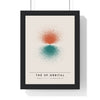 2p Orbital print framed in a black frame, ready to hang