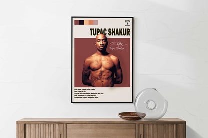 2PAC - Tupac information Wall Poster - Poster Kingz