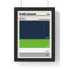 Seattle Seahawks colour swatch wall art print