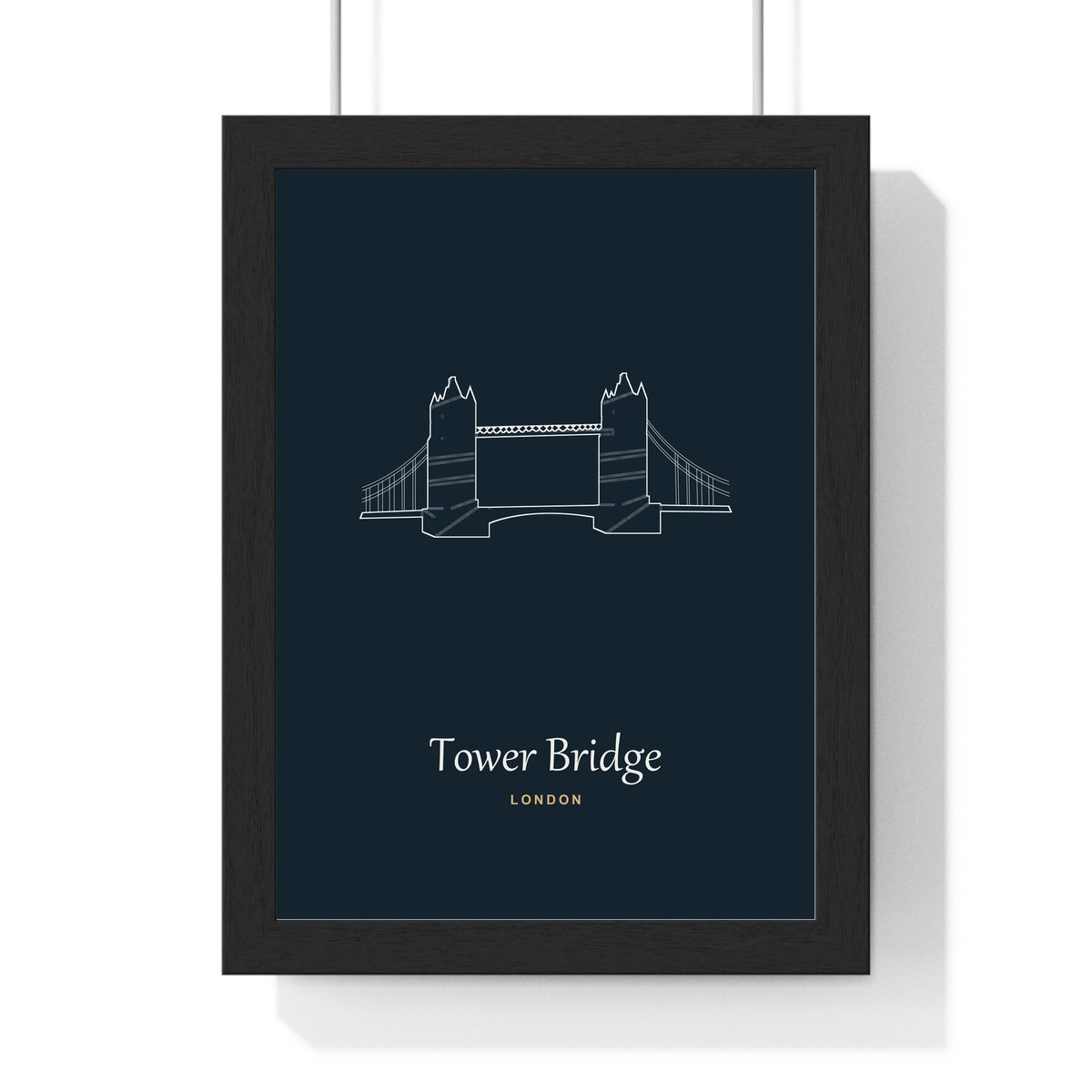Personalised Tower Bridge Line Art Print - framed print