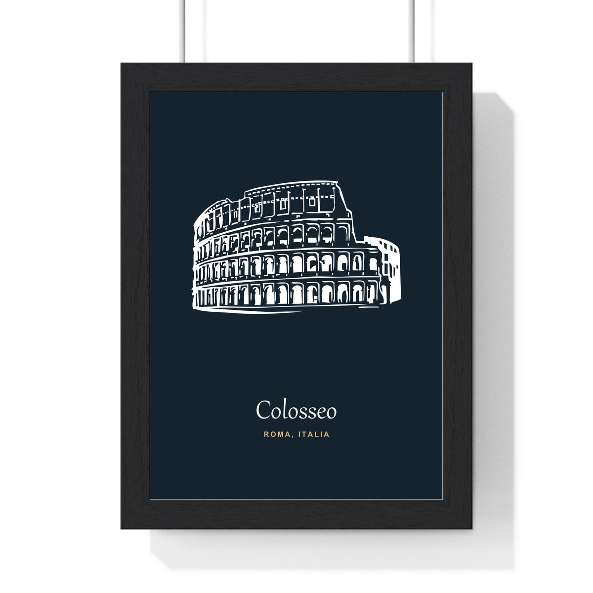Personalised Colosseum Line Art Print - framed print