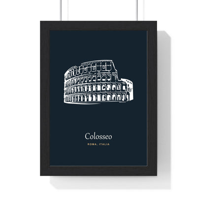 Personalised Colosseum Line Art Print - framed print