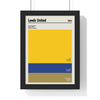 Leeds United colour swatch print minimalist football wall art