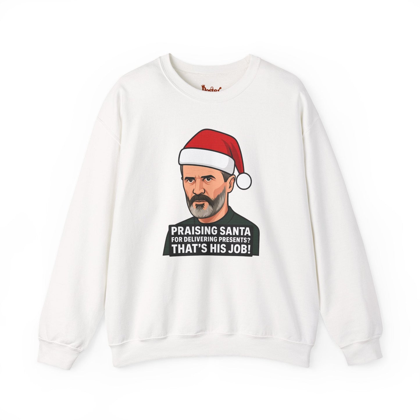 Black t-shirt with Roy Keane Santa Christmas Sweatshirt Football Parody