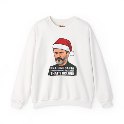 Black t-shirt with Roy Keane Santa Christmas Sweatshirt Football Parody